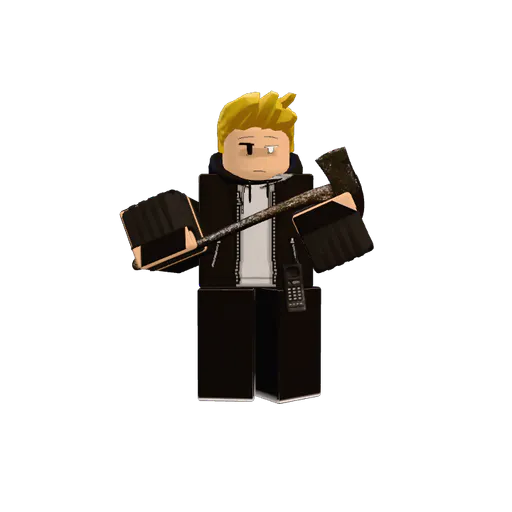 Axe hold Isaiah render — Roblox avatar pose by @xxdarkwolfwolf32xx