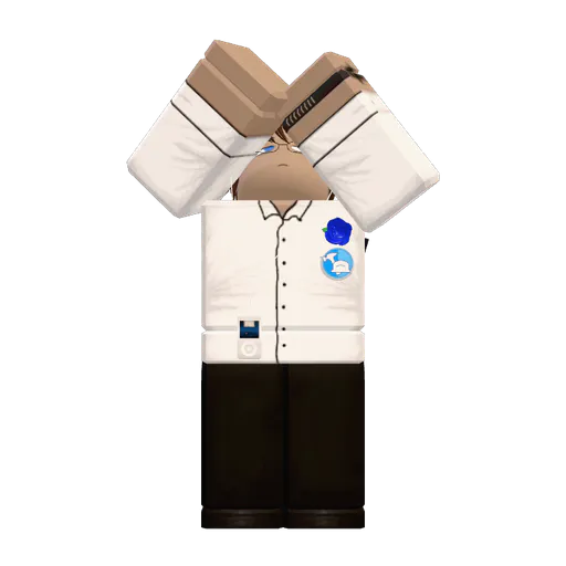 Pointing up with two hands — Roblox avatar pose by @ashroof