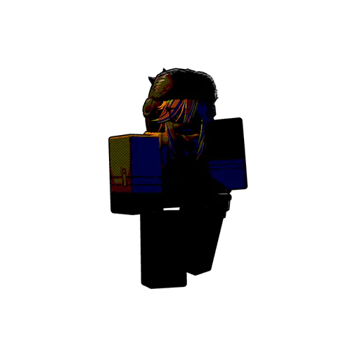 Posterized case — Roblox avatar pose by @soveenai